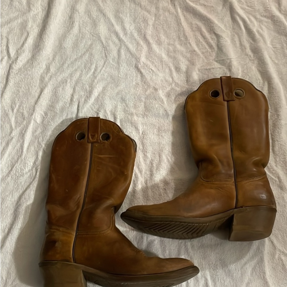 Brown Leather Cowboy Boots